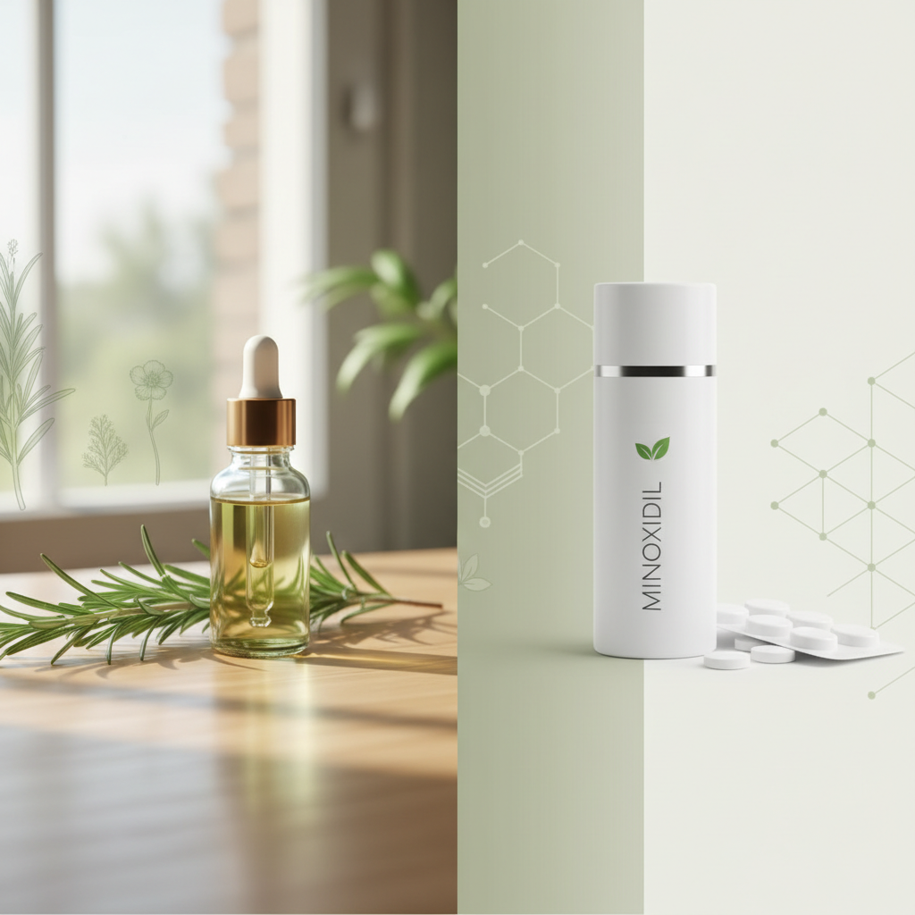 น้ำมันโรสแมรี่ vs Minoxidil: ทางเลือกธรรมชาติเพื่อผมหนา OEM